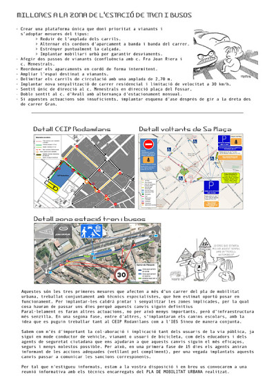 Pla de mobilitat urbana, primera fase